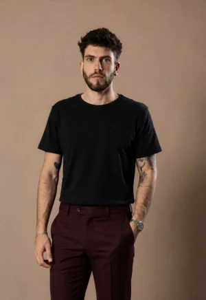 Camiseta Gola C em Suedine Egípcio